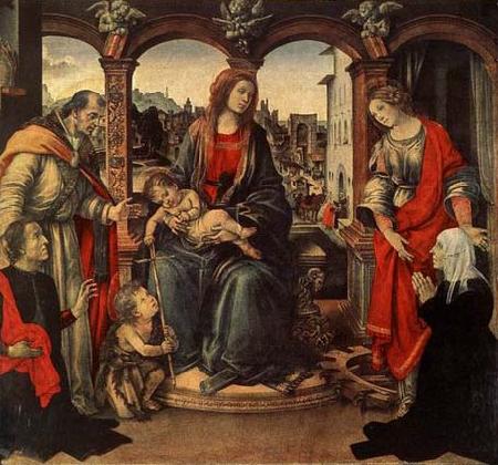 Fra Filippo Lippi Madonna with Child and Saints oil painting image